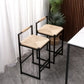 Set of 2 Bar Stools with Back