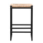 Set of 2 Water Hyacinth Woven Bar Stools for Kitchen Counter