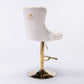 Thick Golden Swivel Velvet Barstools