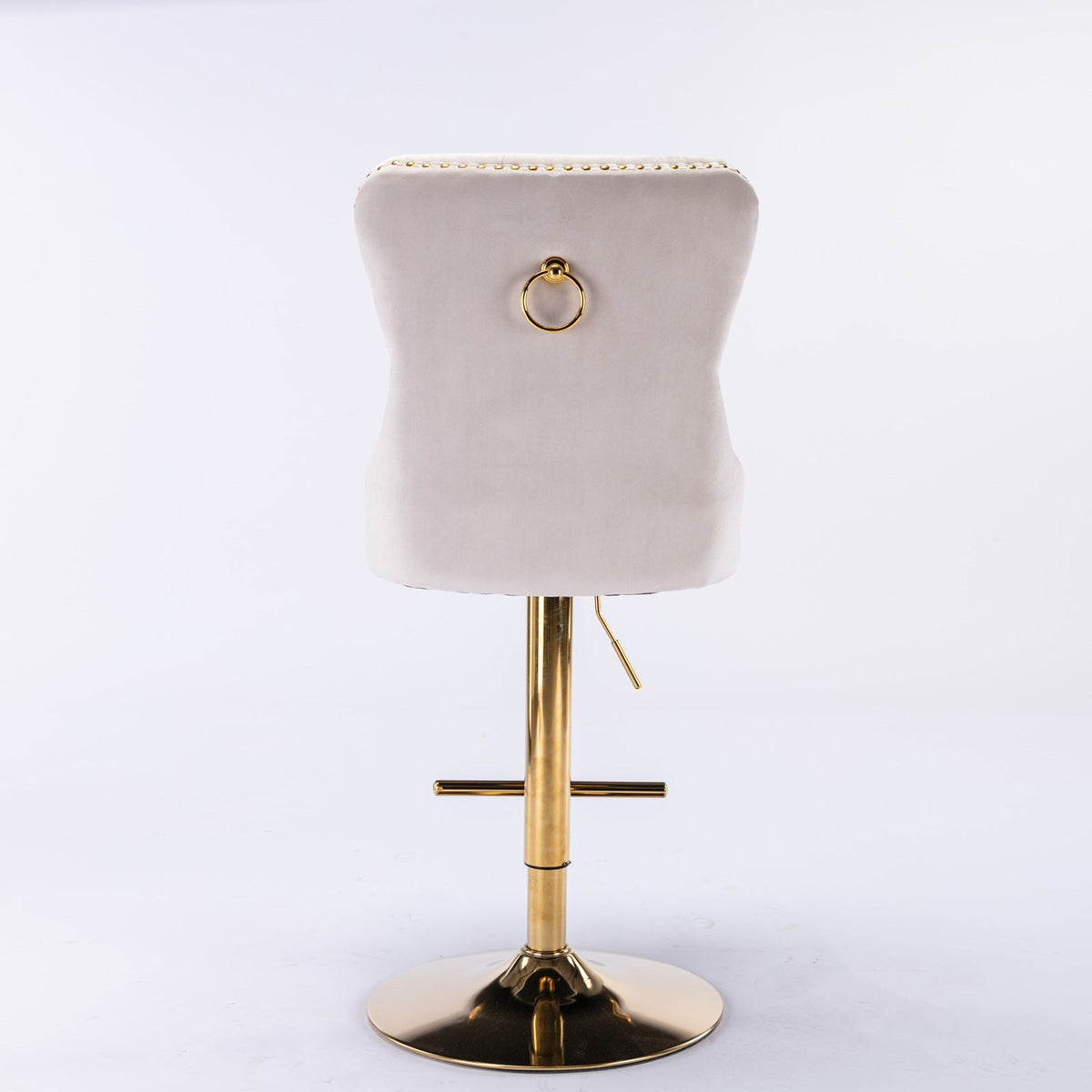 Thick Golden Swivel Velvet Barstools