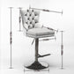 Thick Golden Swivel Velvet Barstools - Set of 2