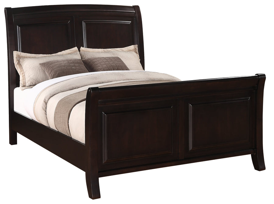 Stylish Transitional Full Bed in Cappuccino