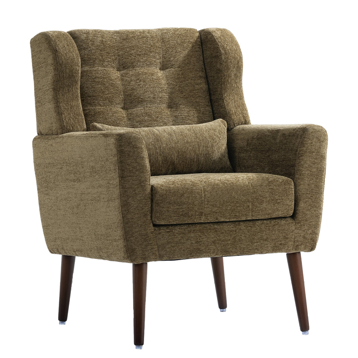 Modern Accent Chair in Olive Green