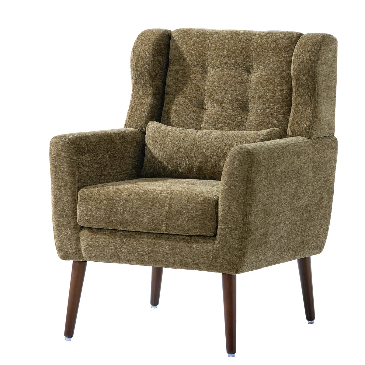 Modern Accent Chair in Olive Green