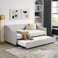 Twin Size Upholstered Daybed with Twin Size Trundle
