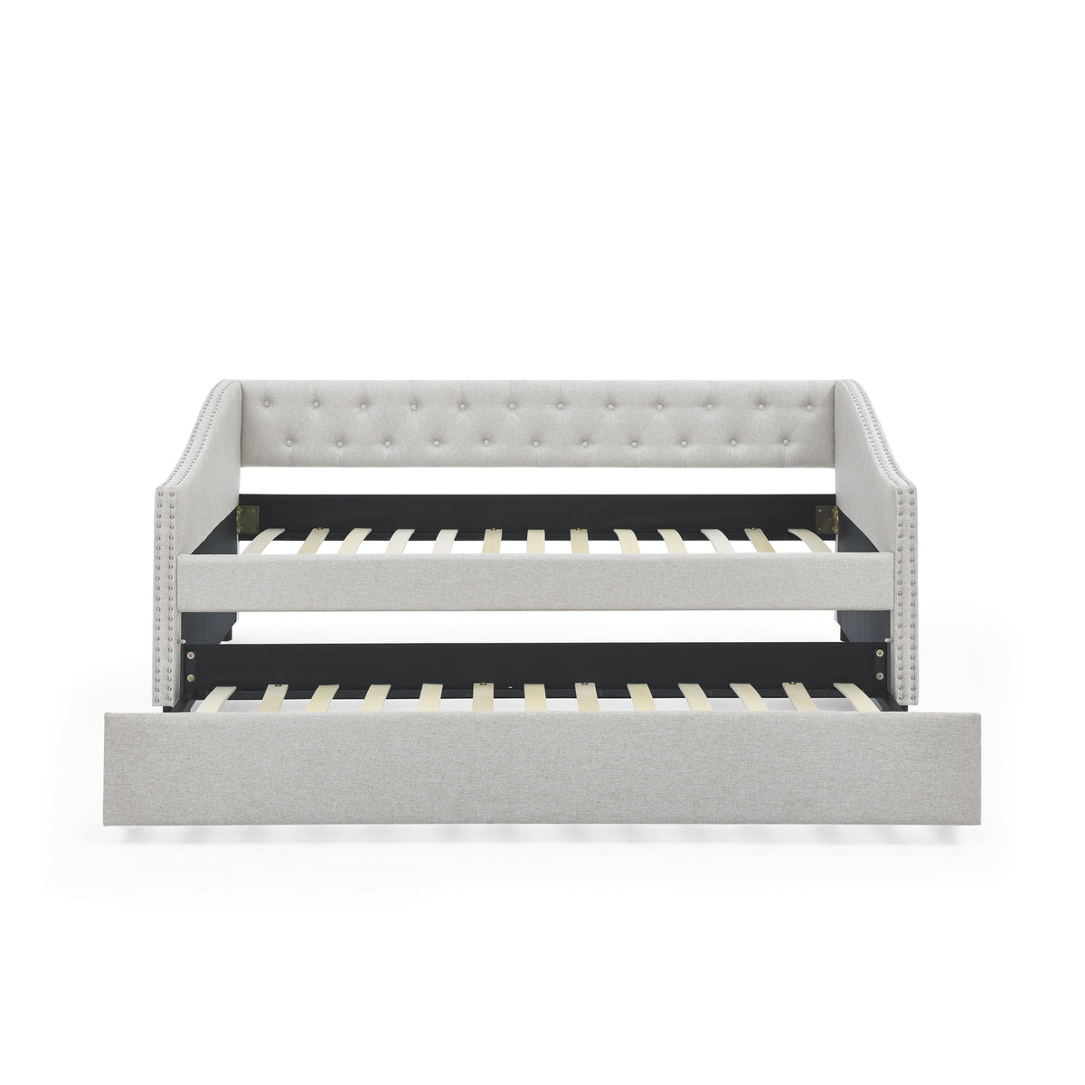 Twin Size Upholstered Daybed with Twin Size Trundle