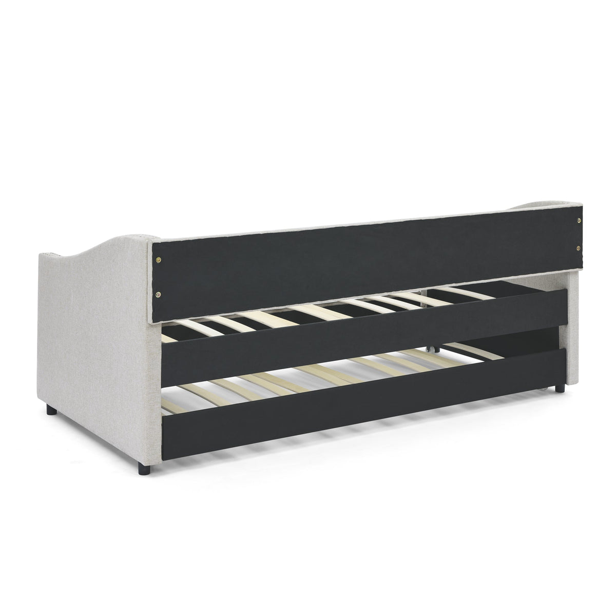 Twin Size Upholstered Daybed with Twin Size Trundle