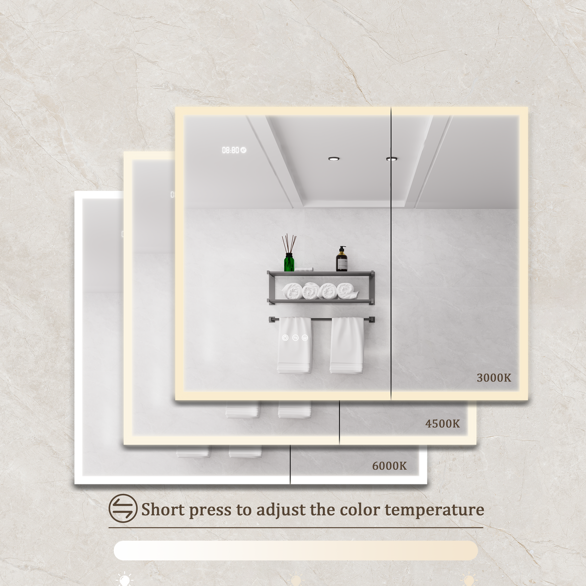 LED Bathroom Medicine Cabinet with Mirror
