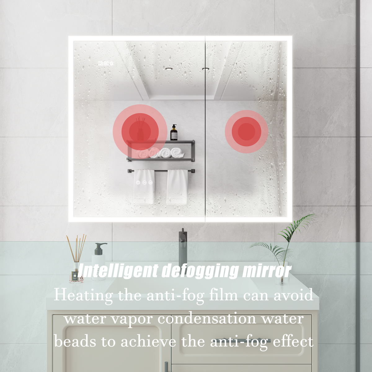 LED Bathroom Medicine Cabinet with Mirror