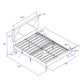 Full Size Upholstered Platform Bed Frame with Headboard