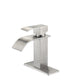 Waterfall Spout Bathroom Faucet - Single Handle Bathroom Vanity Sink Faucet