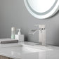 Waterfall Spout Bathroom Faucet - Single Handle Bathroom Vanity Sink Faucet