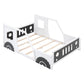Full Size Classic Car-Shaped Platform Bed with Wheels