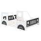 Full Size Classic Car-Shaped Platform Bed with Wheels