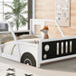 Full Size Classic Car-Shaped Platform Bed with Wheels