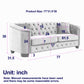 77-Inch Modern Chesterfield Velvet Sofa