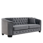 77-Inch Modern Chesterfield Velvet Sofa
