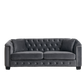 77-Inch Modern Chesterfield Velvet Sofa