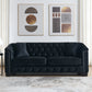 77-Inch Modern Chesterfield Velvet Sofa