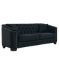 77-Inch Modern Chesterfield Velvet Sofa