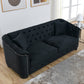 77-Inch Modern Chesterfield Velvet Sofa