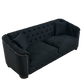 77-Inch Modern Chesterfield Velvet Sofa