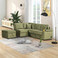 84.75" Sleeper Sofa Bed with Storage Ottoman