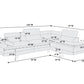 White Color Sectional Living Room Furniture Faux Leather
