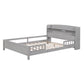 Wood Full Size Platform Bed With Built-in LED Light