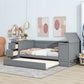 Twin Size Daybed with Storage Arms, Trundle and Charging Station