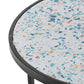 Set of 2 Round End Tables with Sturdy Metal Frame