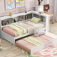 Twin Size Daybed With Trundle, Storage Cabinets & USB Ports