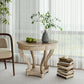Curved Legs Farmhouse Style Small Round Dining Table