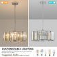 17" Chrome Crystal Pendant Chandelier