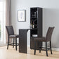 Bar Cabinet, Extended Table Kitchen Cabinet with Wine Bottle Compartment & Open Shelving