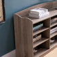 Wooden Shoe Storage Bench, Nine Storage Shelves, Entryway Organizer, Dark