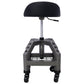 Pneumatic 360 Degree Swivel Stool, Heavy Duty Rolling Mechanics Stool