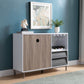 Wooden Display Rack, Cabinet with Drawer, Holds 6 Wine Glass