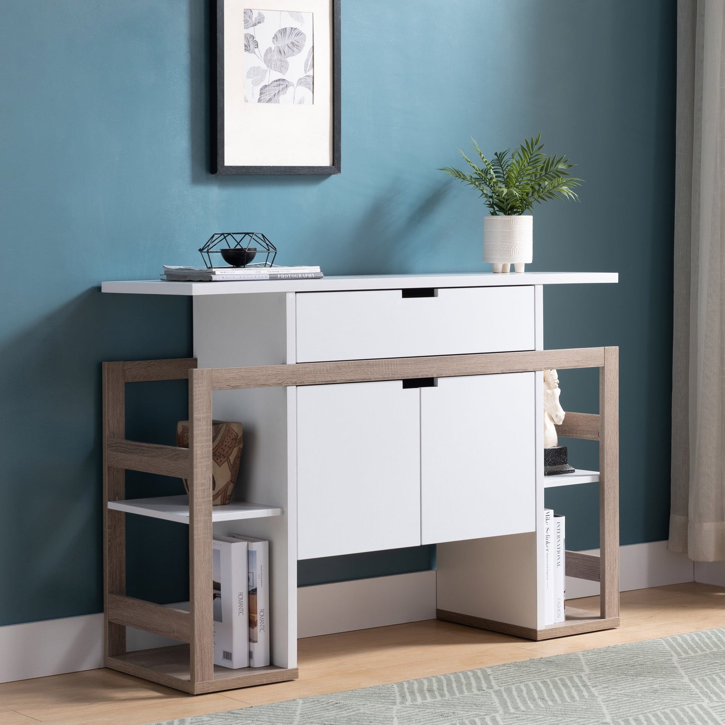 Modern Kitchen Buffet Organizing Cabinet with 4 Shelves