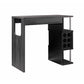 Distressed Home Bar Table with Wine Glass Compartment