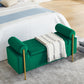 Elegant Upholstered Velvet Storage Bench