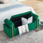 Elegant Upholstered Velvet Storage Bench