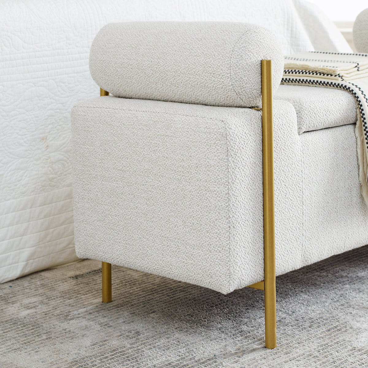 Elegant Upholstered Storage Bench