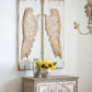 Set of 2 Feather Wing Wall Panels with Distressed Finish