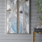 Set of 2 Elongated Modern Abstract Oil Paintings