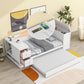 Twin Size Daybed with Storage Arms, Trundle and Charging Station