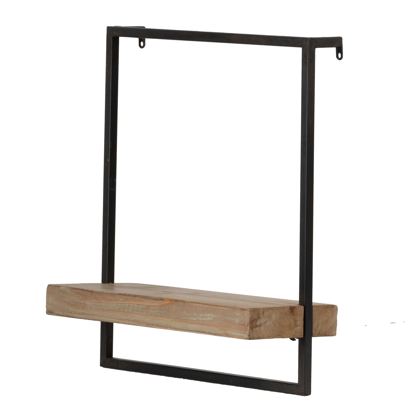 Iron and Wood Wall Shelf