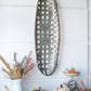 12.5" x 3" x 37.5" Metal Wall Art With Grid Pattern