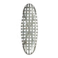 12.5" x 3" x 37.5" Metal Wall Art With Grid Pattern