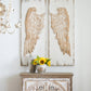 Set of 2 Feather Wing Wall Panels with Distressed Finish